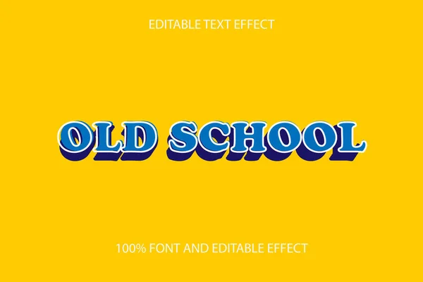Effet Texte Modifiable Old School Emboss Style Dessin Animé — Image vectorielle