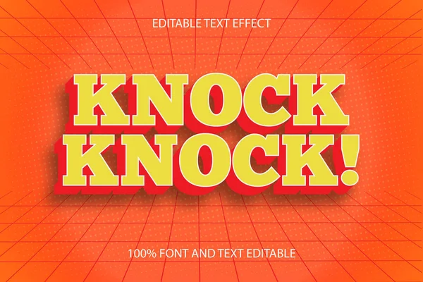 Klop Aan Bewerkbare Tekst Effect Emboss Vintage Stijl — Stockvector