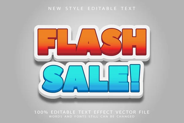 stock vector flash sale editable text effect emboss comic style