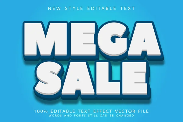 mega satış düzenlenebilir metin efekti modern stili kabartma