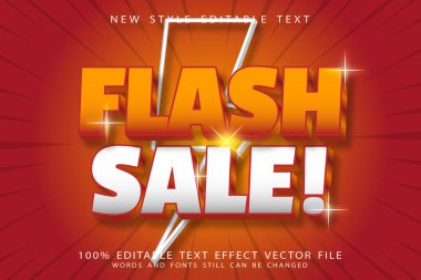 flash sale düzenlenebilir metin efekti lüks kabartma biçimi