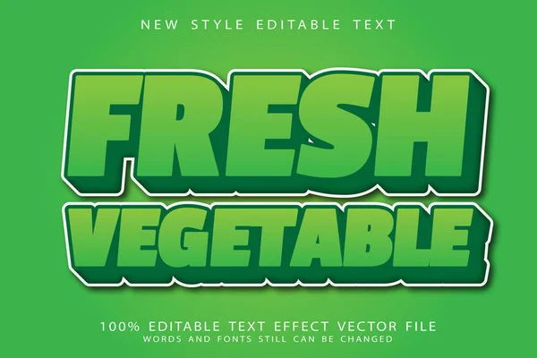 stock vector fresh vegetable editable text effect emboss modern style