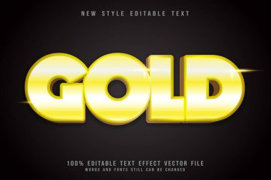 altın düzenlenebilir metin efekti lüks kabartma biçimi