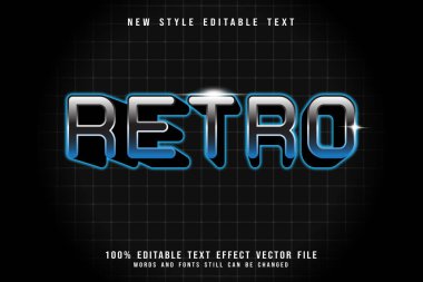 retro değiştirilebilir metin efekti kabartma biçimi