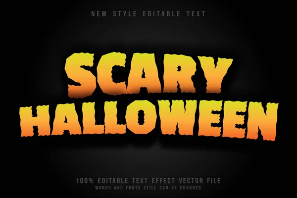 Ijesztő Halloween Szerkeszthető Szöveg Hatás Dombornyomott Képregény Stílus — Stock Vector