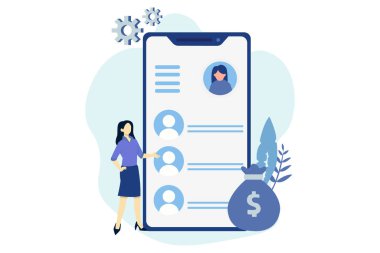 Ticari Pazarlama Düz Tasarım İllüstrasyonu