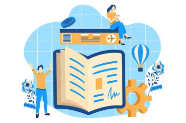 Seyahat Kit Düz Tasarım Çizimi