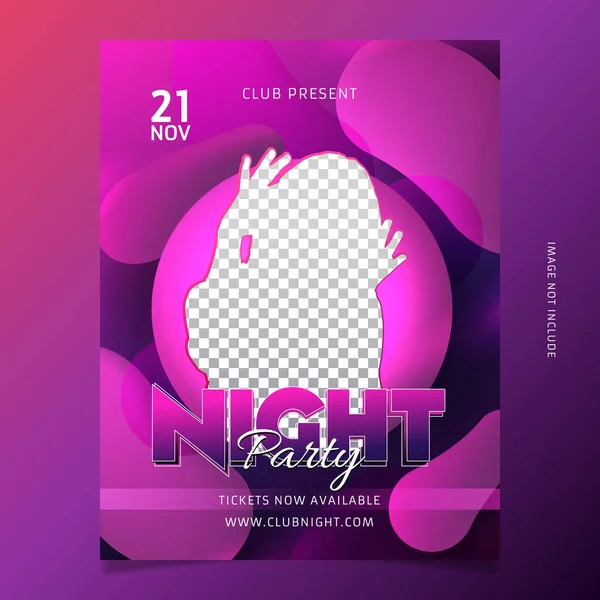 Night Party Flyer Template — Stock Vector