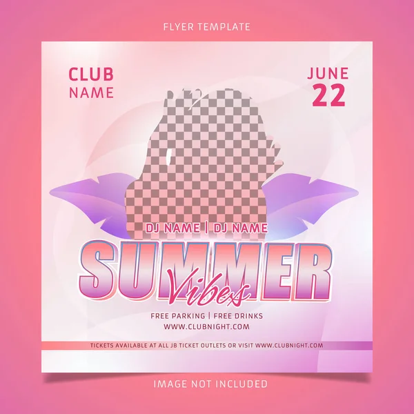 Sommerstimmung Club Flyer — Stockvektor