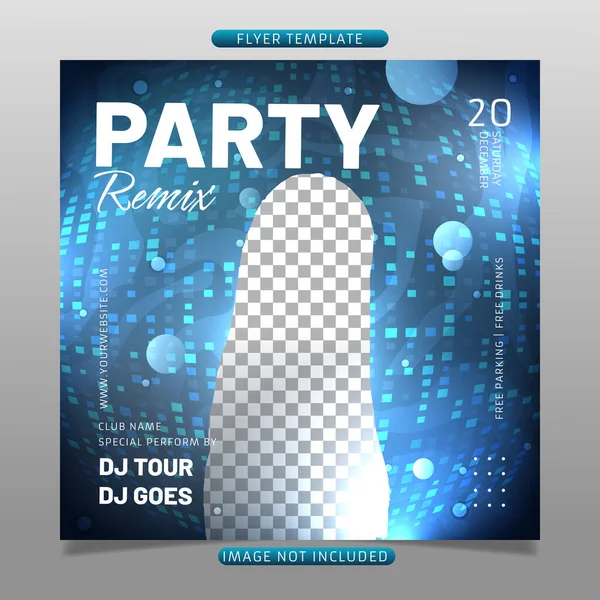Party Remix Festival Flyer Mall — Stock vektor