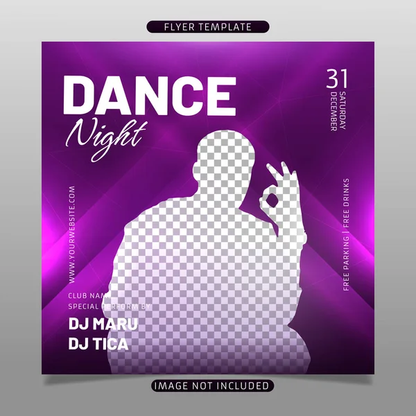 Party Dance Club Flyer Template — Stock Vector