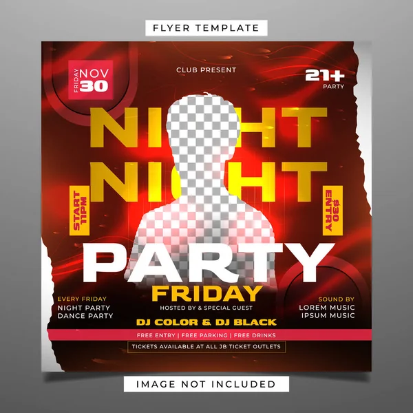 Night Club Party Flyer Template — Stock Vector