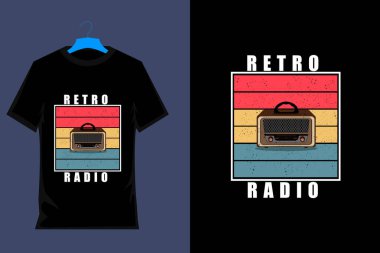 Retro Radyo Vintage Tişört Tasarımı