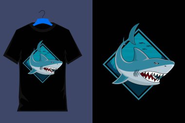 Shark Retro Vintage Tişört Tasarımı