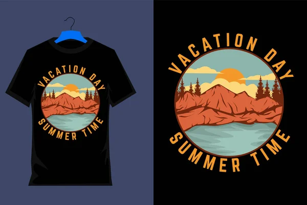 Sommerzeit Retro Vintage Shirt Design — Stockvektor