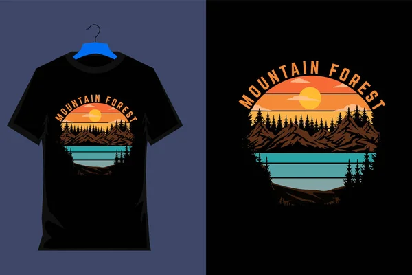 Dağ Ormanı T-shirt tasarımı