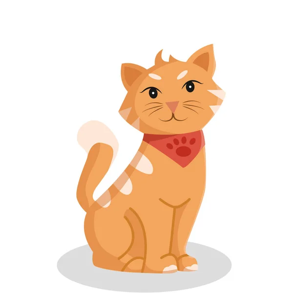 Cute Cat Character Design Illustration — Stock Vector