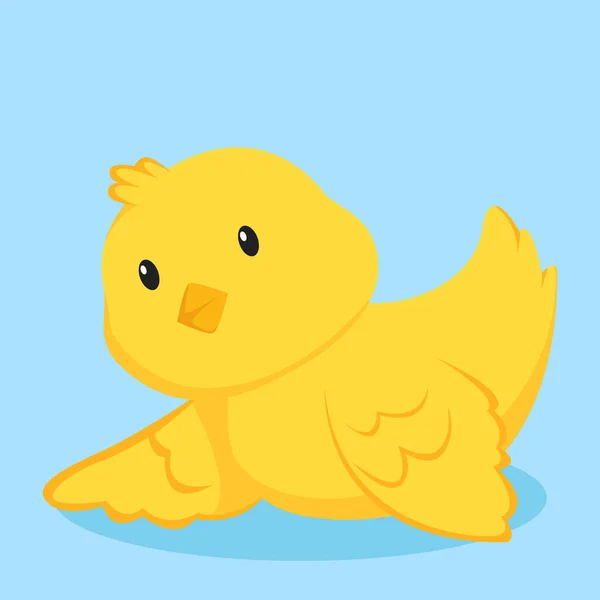 Cute Chick Charakter Ilustracji Projektu — Wektor stockowy