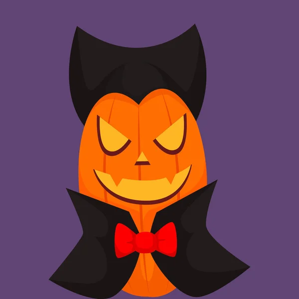 Scary Halloween Pumpkin Character Design Illustration — Stock Vector