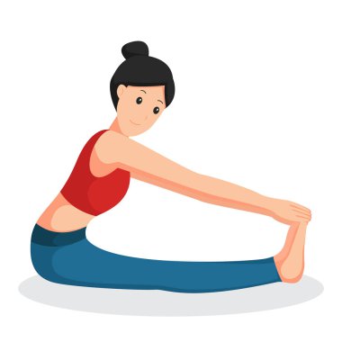 Yoga Karakteri Tasarımı Çizimi Yapan Kadın