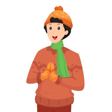 Kış Adamı Karakter Tasarımı Çizimi