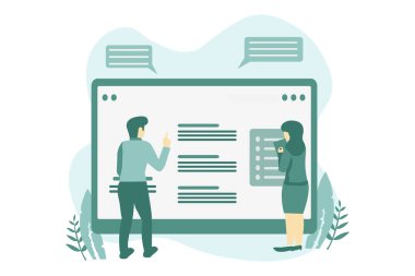 Ticari Pazarlama Düz Tasarım İllüstrasyonu