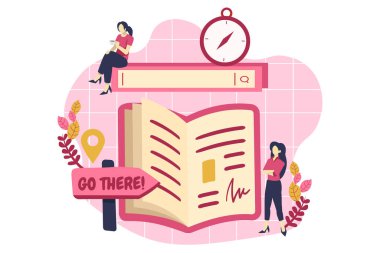 Seyahat Kit Düz Tasarım Çizimi