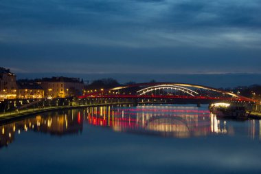 A cloudy evening on the banks of the Vistula in the Polish city of Krakow