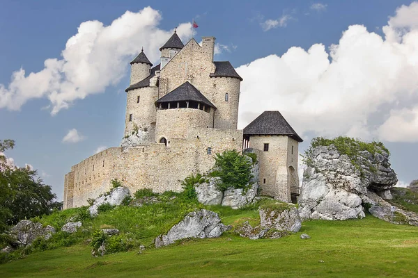 Середньовічний Замок Боболіс Століття Eagle Nest Trail Bobolice Poland — стокове фото