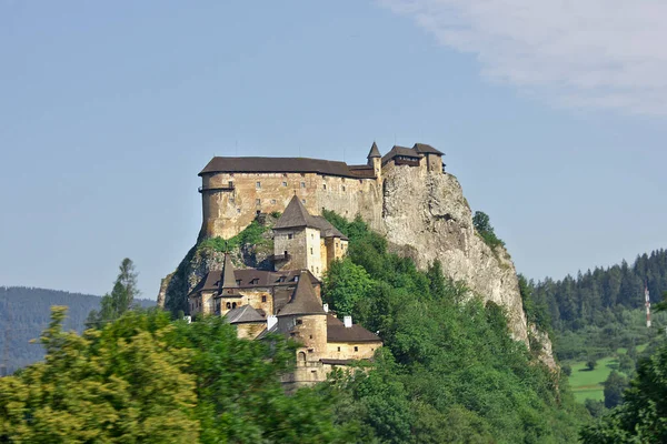 Оравський Замок Словаччині Середньовічний Замок Горі — стокове фото