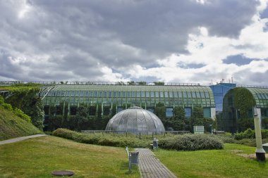 Warsaw, Poland - 27 July: university library garden 27 July, 2022 in Warsaw, Poland