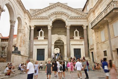 Split; Croatia - september 8:  Diocletian's Palace in Split, Croatia. Ancient 4th century palace in Dalmatia 8, 2023 in Split, Croatia clipart