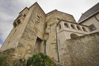 Slovakya 'daki antik Trencin Kalesi, 11. yüzyıl. Ayrıntılar