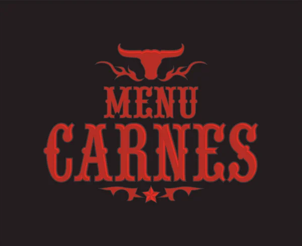 Menu Carnes Meat Menu Испанский Дизайн Обложки Барбекю Ресторан — стоковый вектор
