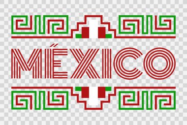 Mexico Aztec Maya elementlerin bayrak renklerini dizayn ediyor