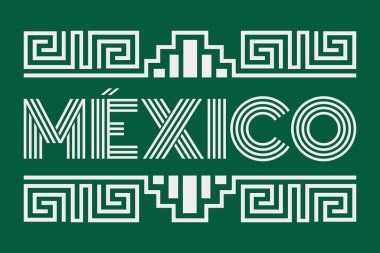 Mexico Aztec Maya elementlerin bayrak renklerini dizayn ediyor