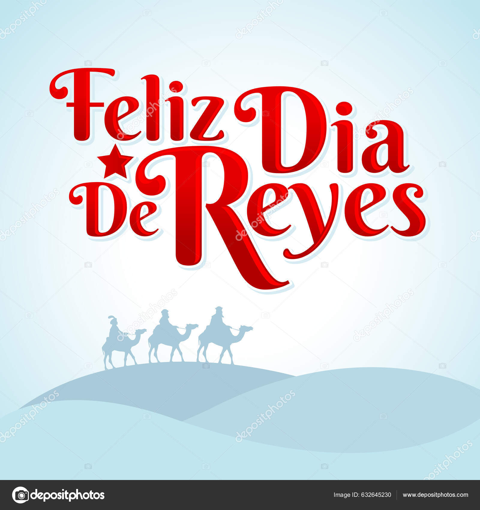 Feliz Dia Reyes Happy Day Kings Spanish Text Catolic Tradition Stock ...