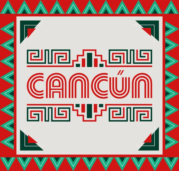 Елементи Дизайну Емблеми Стилі Канкун Мексика — стоковий вектор