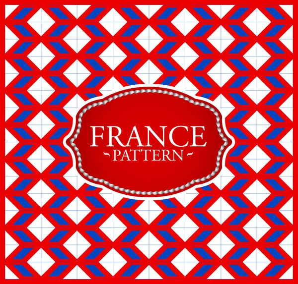 France Pattern Background Emblem French Colors — Stock Vector