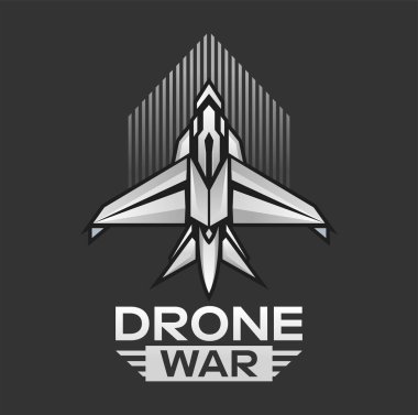 Savaş Dronu Amblemi Modern stil, modern savaş stili uzak savaş teknolojisi