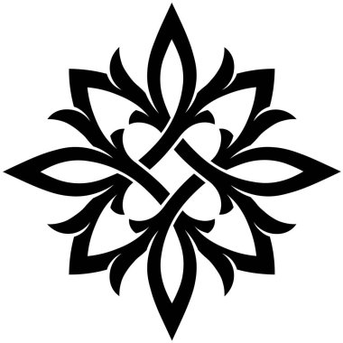 Viktorya Dönemi Gotik süsü. Karmaşık tasarım unsuru, dekor, dövme, siluet tipi. Yazdırma ya da işleme için son derece detaylı ve doğru satırlar