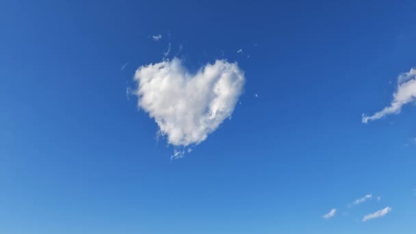 Chmura Postaci Serca Idealna Romantyczny Klip — Wideo stockowe