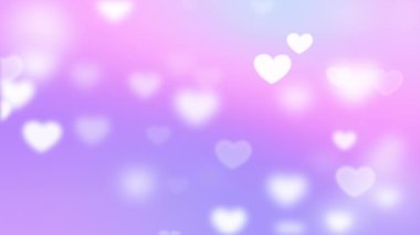Kalpler bokeh arkaplan döngüsü