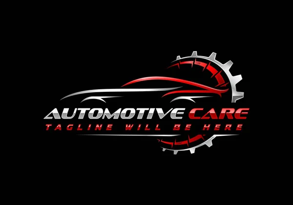 Car Repair Logo Auto Repair Logo Car Garage Car Gear — Stock Vector