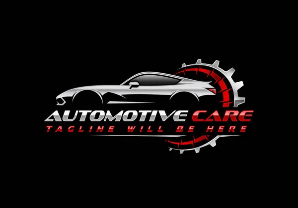 Car Repair Logo Auto Repair Logo Car Garage Car Gear — Stock Vector