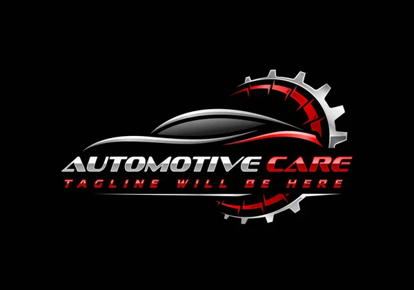 Auto Reparatie Logo Auto Reparatie Logo Auto Garage Auto Versnelling — Stockvector