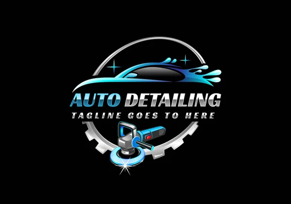 Auto Detaillierung Logo Auto Detaillierung Logo Auto Politur Logo Auto — Stockvektor