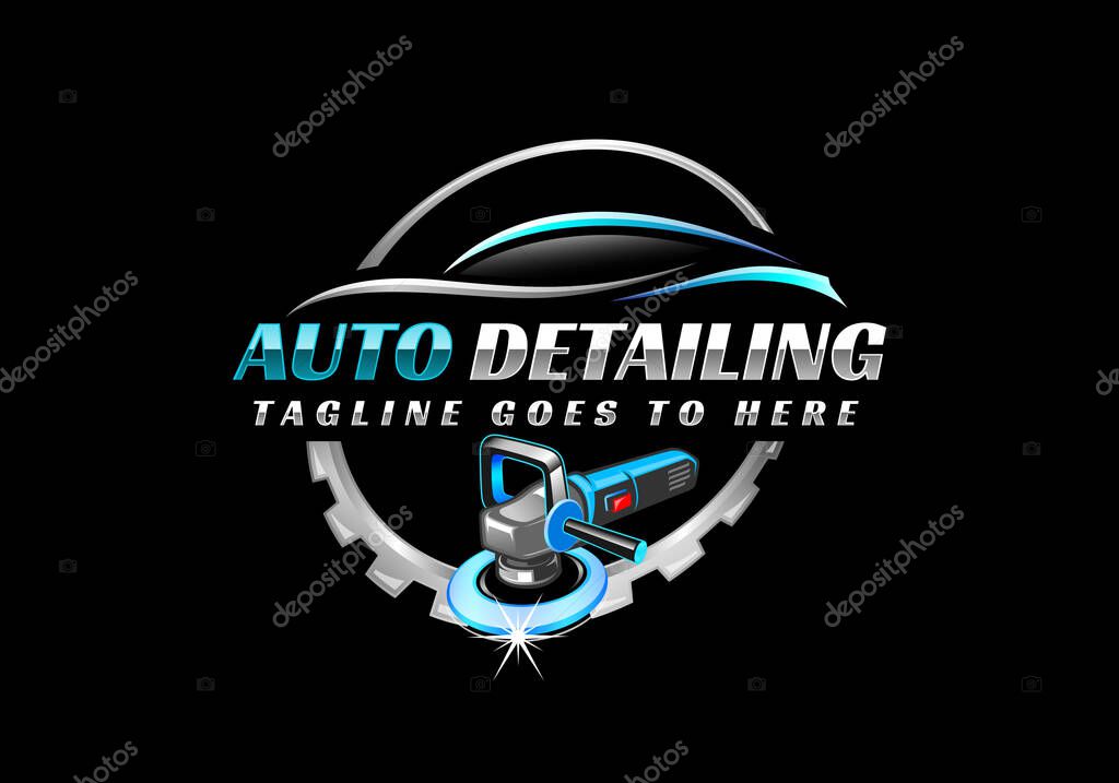 Car detailing logo auto detailing logo car polish logo car service logo car wash logo car cleaning logo vector