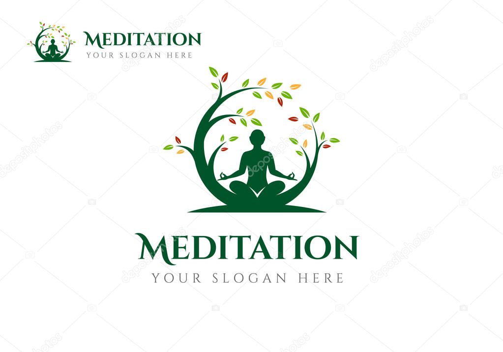 Yoga logo meditation logo fitness logo handstand logo love yoga logo love meditation logo yoga fitness logo vector