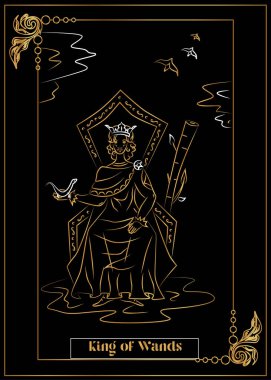 the illustration - card for tarot - King of Wands.